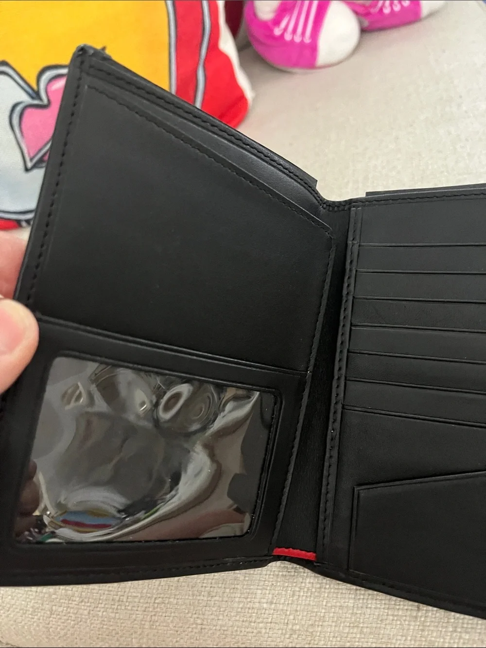 Men’s TUMI wallet Black Textured & leather Travel Organizer cards money ID